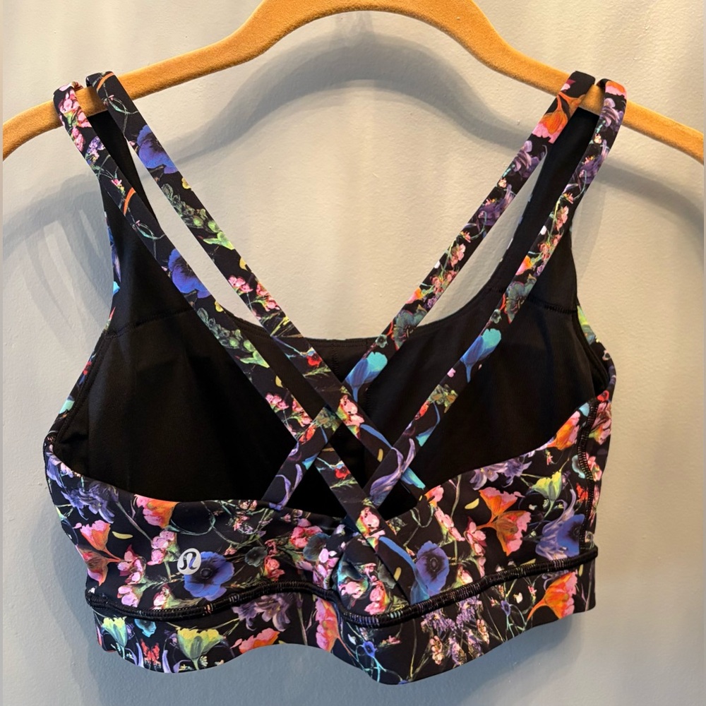 Lululemon Athletica Enerrgy LongLine Bra in Flowerscope black multiprint-size 8 - Picture 6 of 8